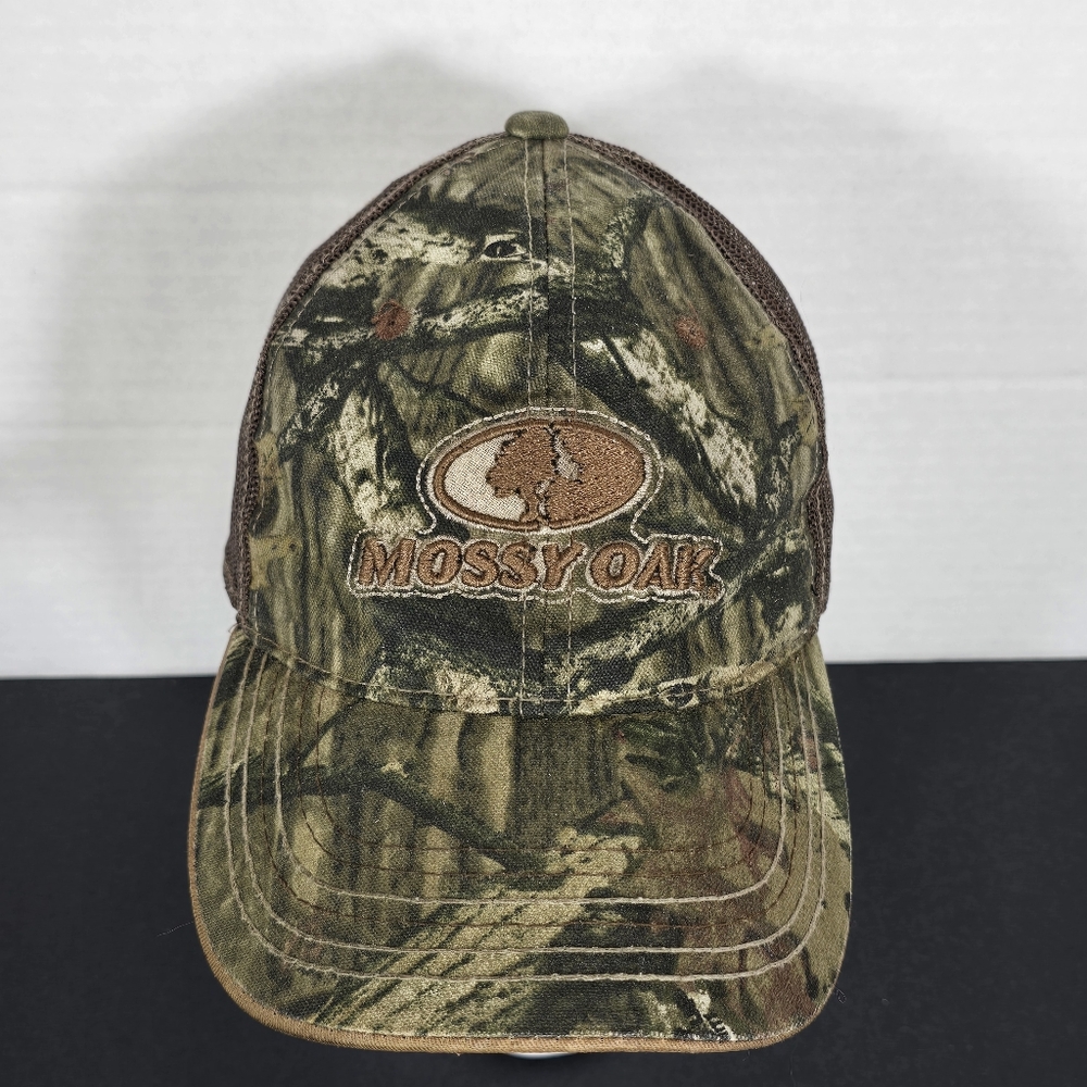 Mossy Oak Camo Camouflage Trucker Hat Cap Hook Loop Buckle